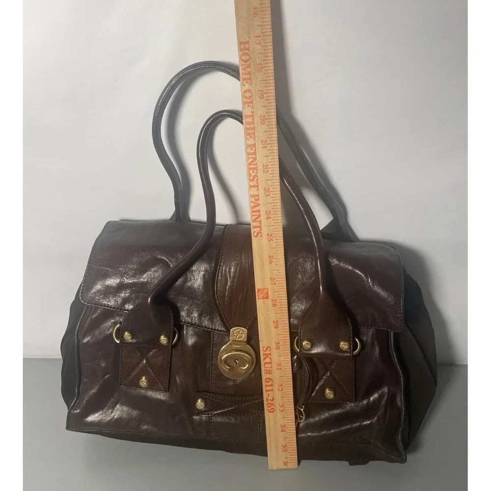FRANCESCO BIASIA Large Leather Suede Handbag